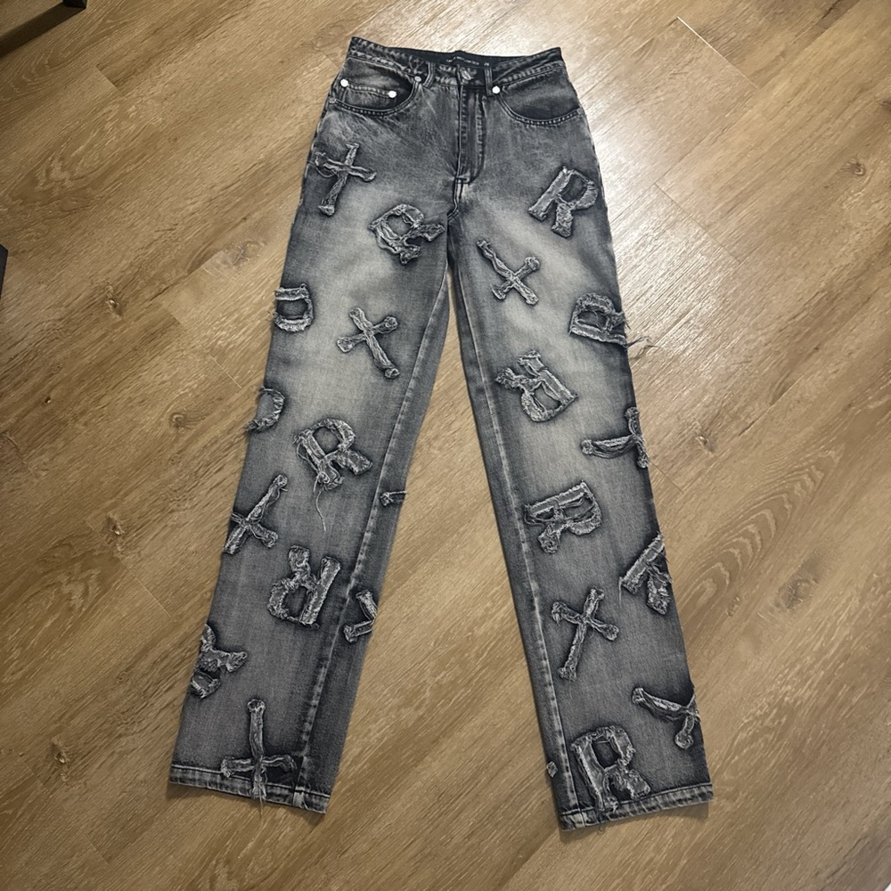 Racer Worldwide washed black jeans